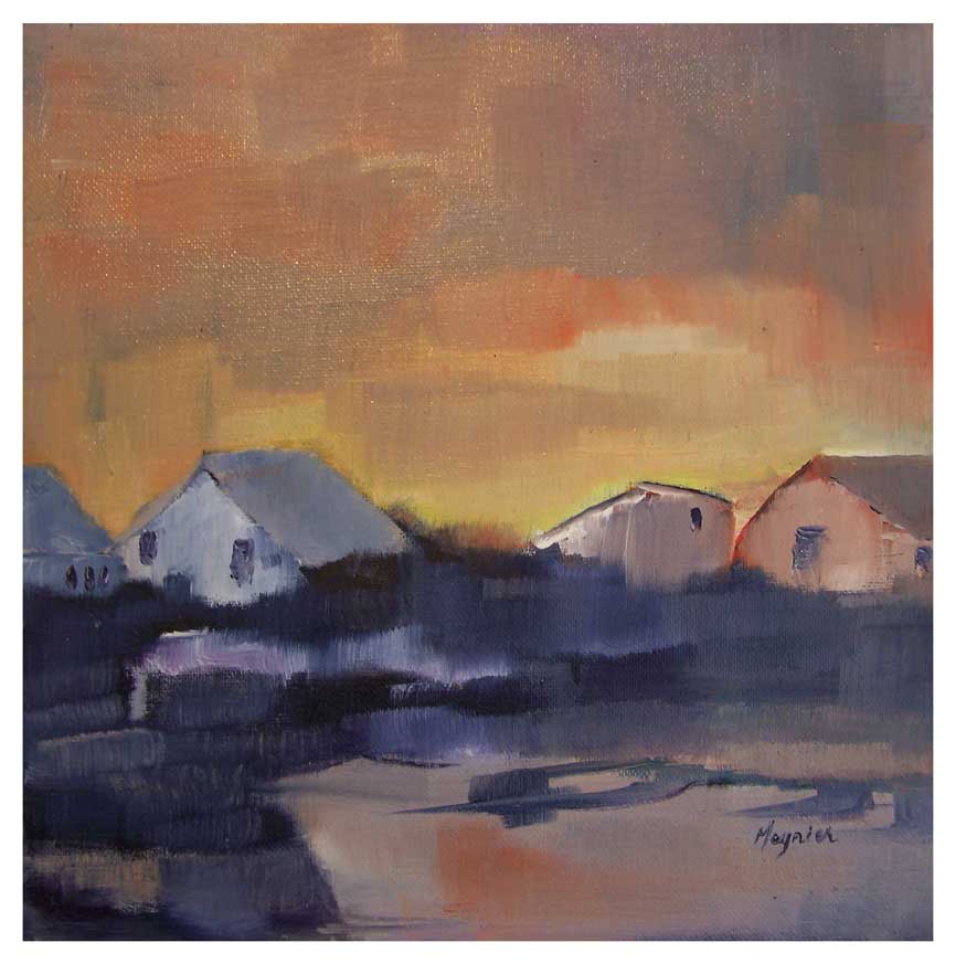 Coucher de soleil à Arès
