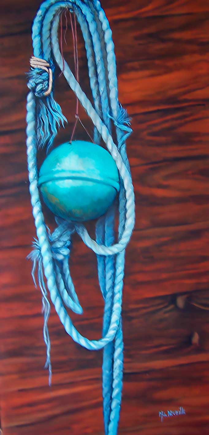 flotteur et cordage turquoise