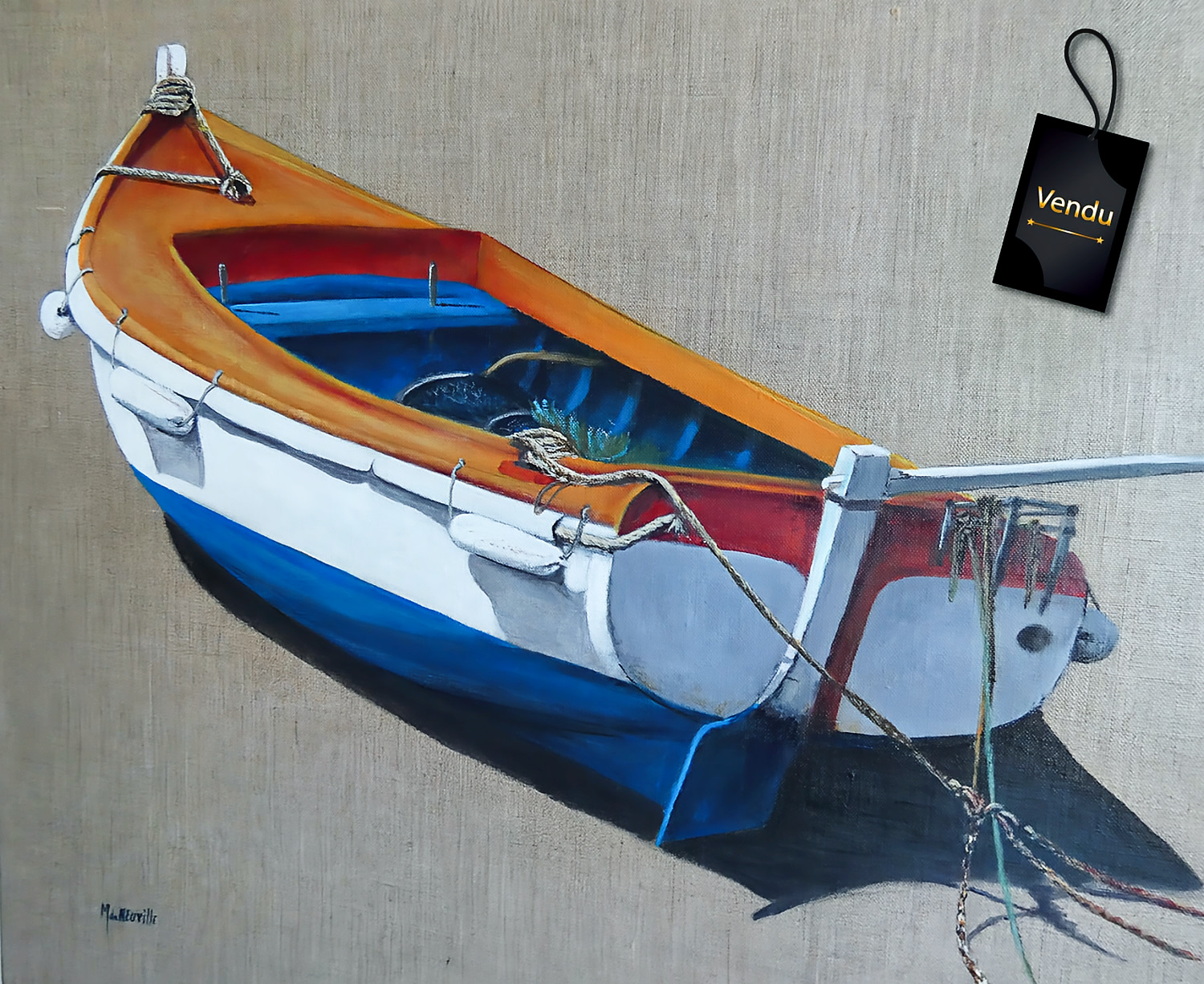 Barque Orange Bleu