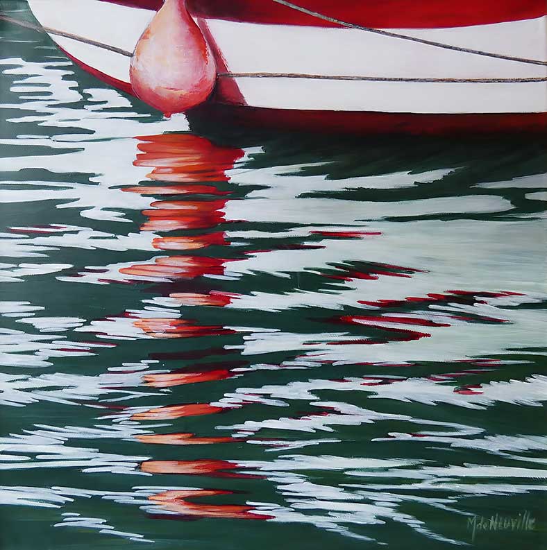 reflet rouge & vert