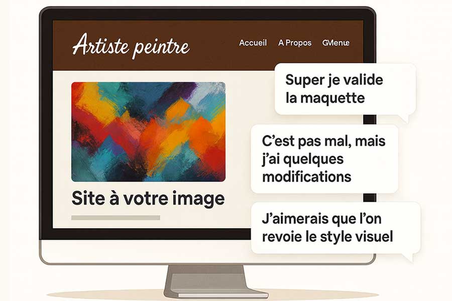 Illustration de l’étape 2 du process Tooleweb : signature du contrat de conception de site web entre le client et le designer.